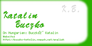 katalin buczko business card
